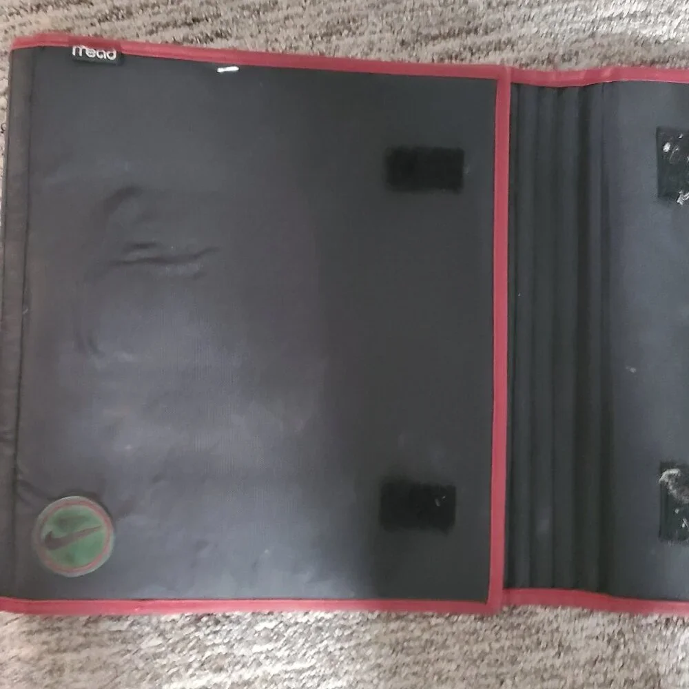 1994 Mead Nike Just Do It Trapper Keeper Three Ring Binder Black Red